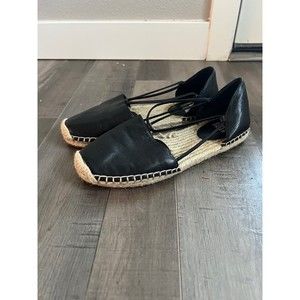 Eileen Fisher Lee Washed Leather Espadrille